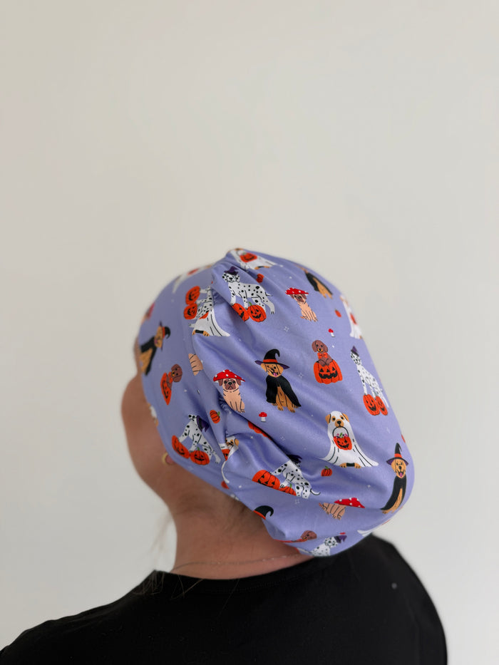 CloudCaps Scrub Cap | Trick or Treat Dogs