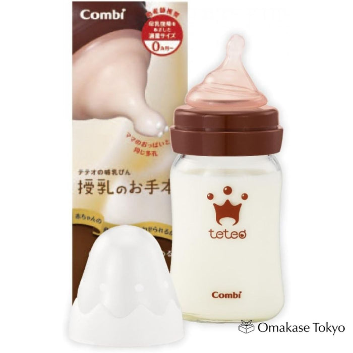 Combi Teteo Breastfeeding Shaped Glass Bottle 160ml