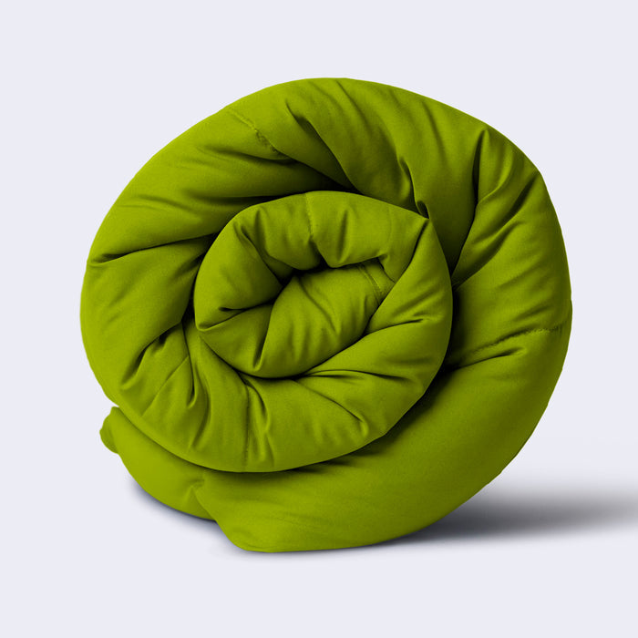 Comforter|Reversible|Microfiber|Comforter|Lemon|Green|&|Ash|Grey