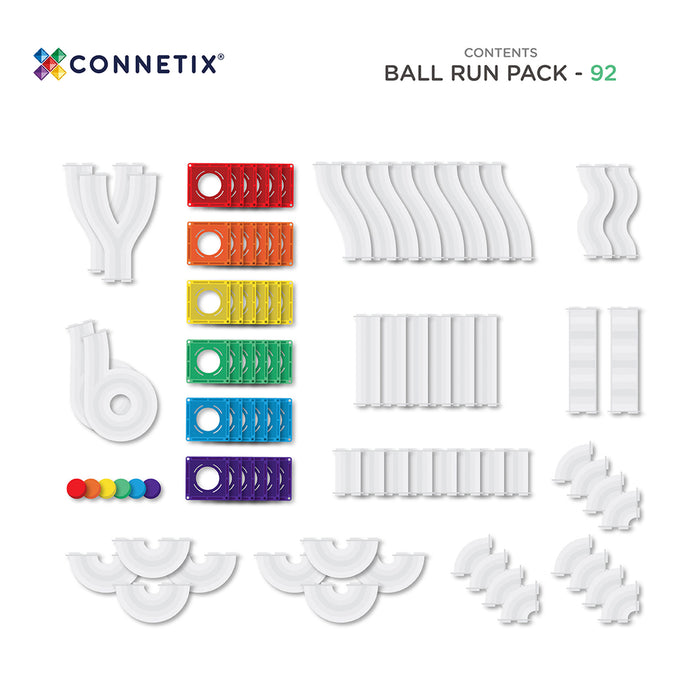 CONNETIX Rainbow Ball Run Pack 92 pc