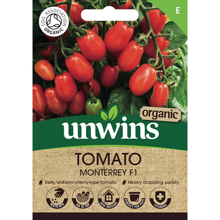 Cordon Tomato Seeds Organic 'Monterrey' F1