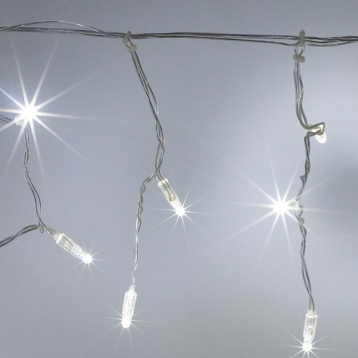 Core Connect 12m 384 White Connectable Icicle Lights Clear Cable