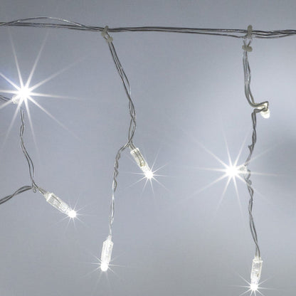 Core Connect 12m 384 White Connectable Icicle Lights Clear Cable