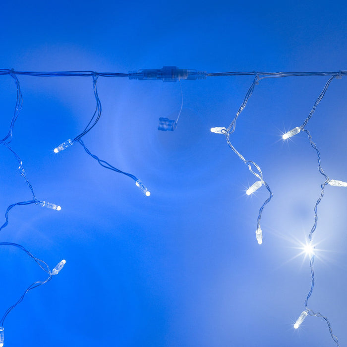 Core Connect 12m 384 White Connectable Icicle Lights Clear Cable