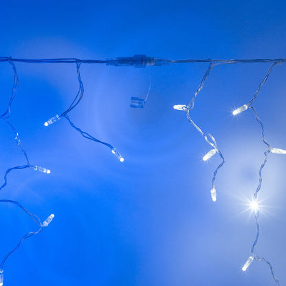 Core Connect 12m 384 White Connectable Icicle Lights Clear Cable