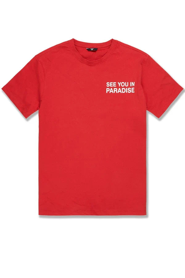 JORDAN CRAIG PARADISE T- SHIRT - RED