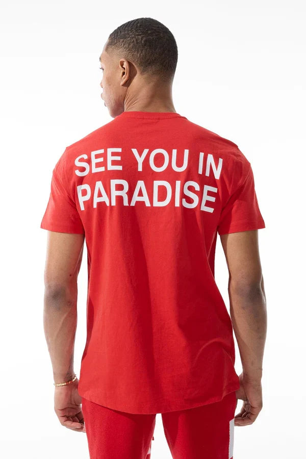 JORDAN CRAIG PARADISE T- SHIRT - RED