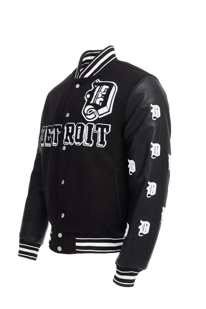 JORDAN CRAIG Varsity Jacket - 91653 - BLACK