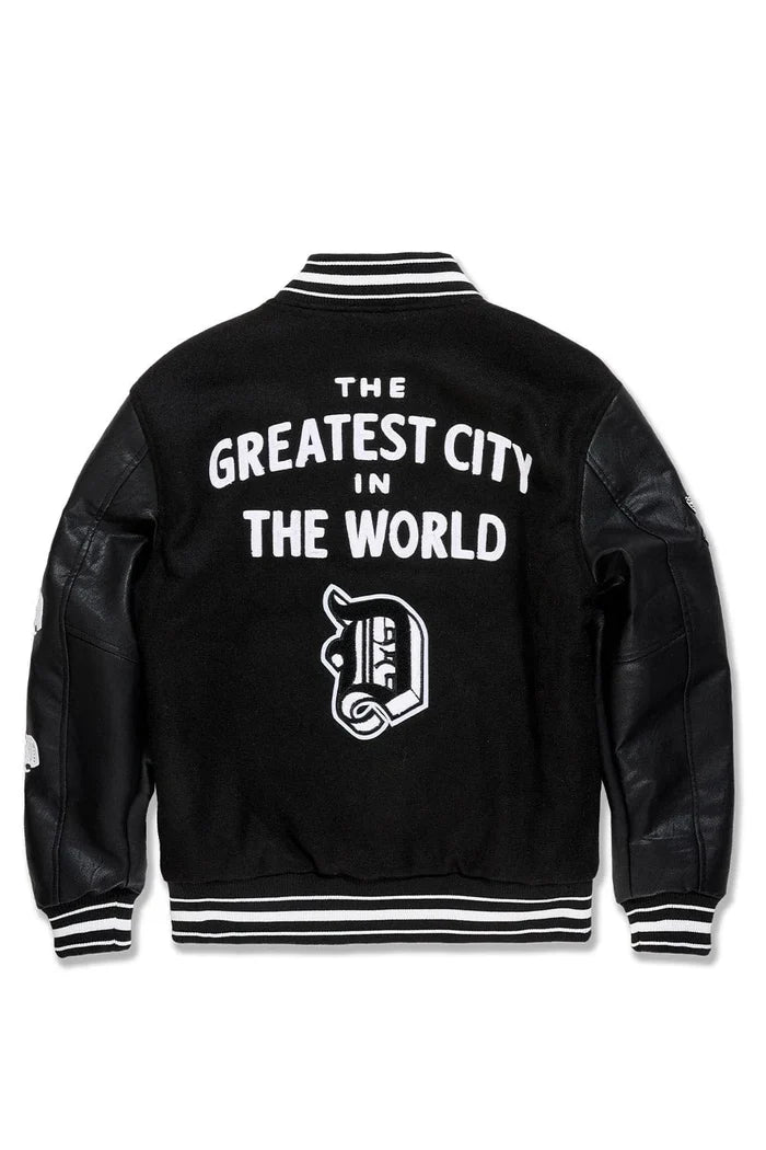 JORDAN CRAIG Varsity Jacket - 91653 - BLACK