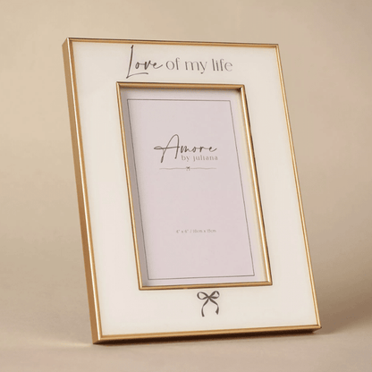 Cream & Gold 'Love of My Life' Photo Frame- 4x6" Accessories