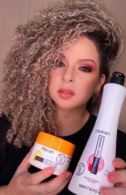 Curly hair line / Pequi Butter - Curly Styler - 250g / 8.8oz - Natural looking curls with no frizz. Contains solar filter and thermal protection.