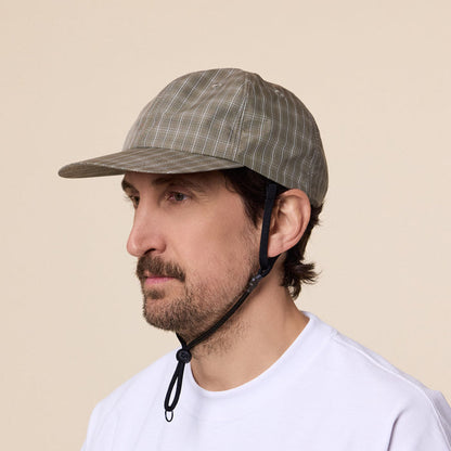 DAIWA Pier 39 - Tech 6 Panel Cap Summer Plaid - Sage Grey