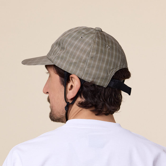 DAIWA Pier 39 - Tech 6 Panel Cap Summer Plaid - Sage Grey