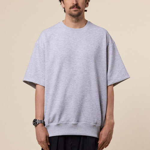 DAIWA Pier 39 - Tech Sweat Crew Short Sleeve Sweatshirt - Grey