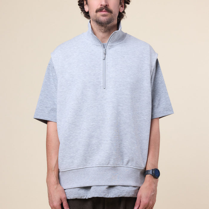 DAIWA Pier 39 - Tech Sweat Zip Vest Pullover - Heather Grey