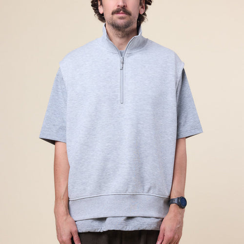 DAIWA Pier 39 - Tech Sweat Zip Vest Pullover - Heather Grey