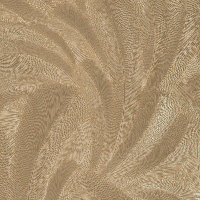 Darcy Golden Feathers Metallic Patterned Wallpaper Home Improvement