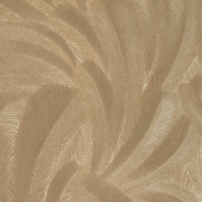Darcy Golden Feathers Metallic Patterned Wallpaper Home Improvement