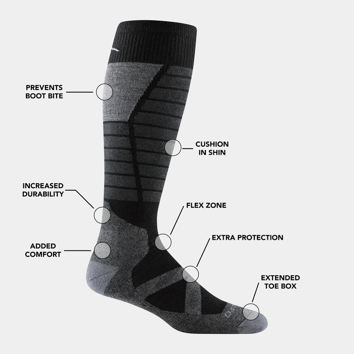 Darn Tough Socks Men's Function X Over the Calf Mid-Weight Ski/Snowboard Sock