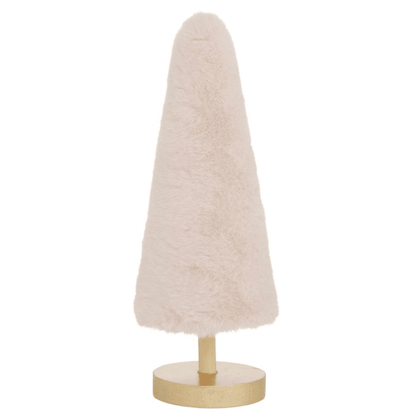 Decorative Faux Fur Cream Christmas Tree Ornament Accessories