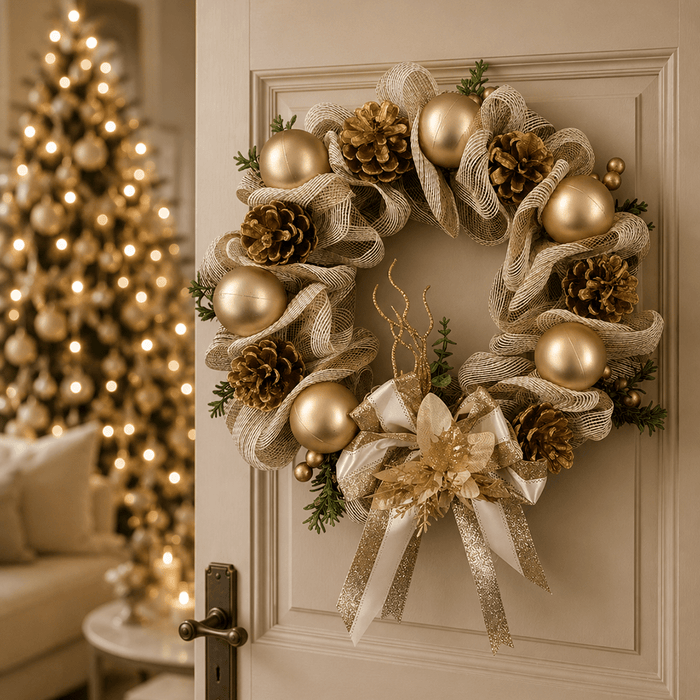Decorative Neutral Festive Wreath Accessories
