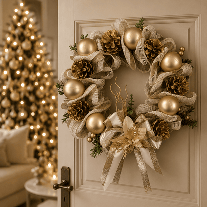 Decorative Neutral Festive Wreath Accessories