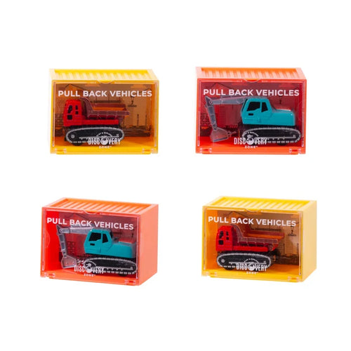 Discovery Zone Pull Back Construction Vehicles - Assorted