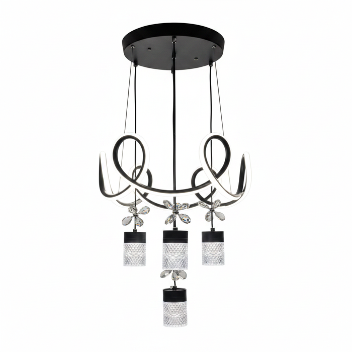 DL-0041 modern LED chandelier - clean white background render