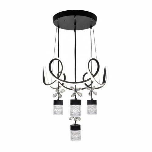 DL-0041 modern LED chandelier - clean white background render