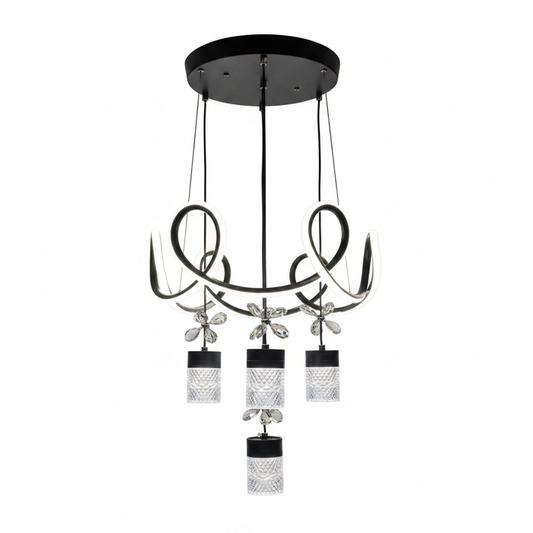 DL-0041 modern LED chandelier - clean white background render