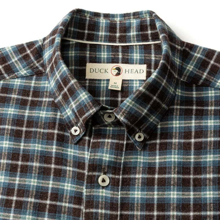 Duck Head Men's Long Sleeve Cotton Flannel Sport Shirt - Calvin Plaid