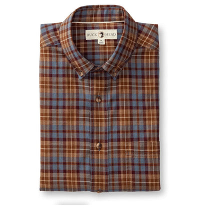Duck Head Men's Long Sleeve Cotton Wool Sport Shirt - Houser Plaid