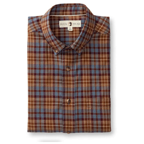 Duck Head Men's Long Sleeve Cotton Wool Sport Shirt - Houser Plaid
