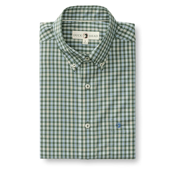 Duck Head Men's Long Sleeve Performance Poplin Sport Shirt - Fallon Plaid