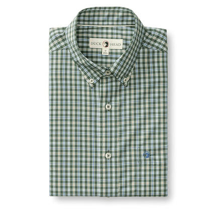 Duck Head Men's Long Sleeve Performance Poplin Sport Shirt - Fallon Plaid