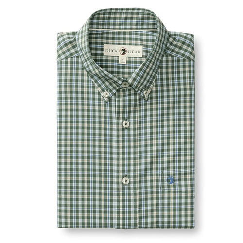 Duck Head Men's Long Sleeve Performance Poplin Sport Shirt - Fallon Plaid