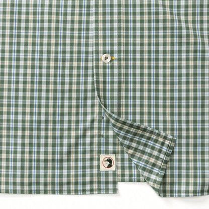 Duck Head Men's Long Sleeve Performance Poplin Sport Shirt - Fallon Plaid