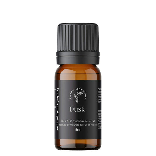 Bottle of Earth's Aromatique Dusk Essential Oil Blend 5mL