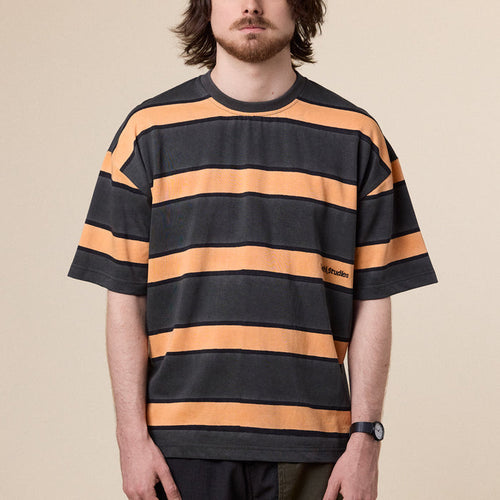 Earth\Studies - MS-114 Mission Control Stripe Tee - Magma Block Print