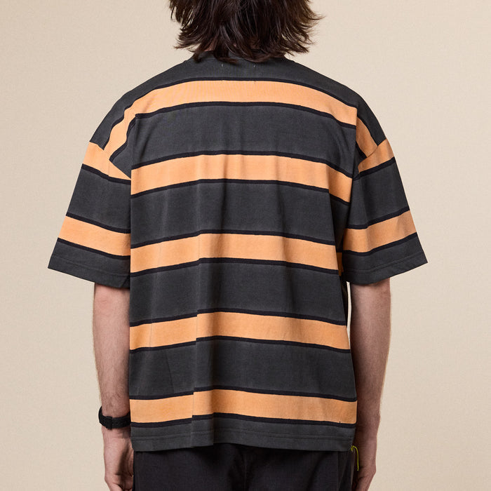 Earth\Studies - MS-114 Mission Control Stripe Tee - Magma Block Print