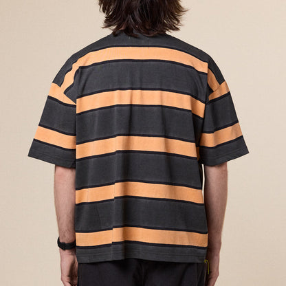 Earth\Studies - MS-114 Mission Control Stripe Tee - Magma Block Print