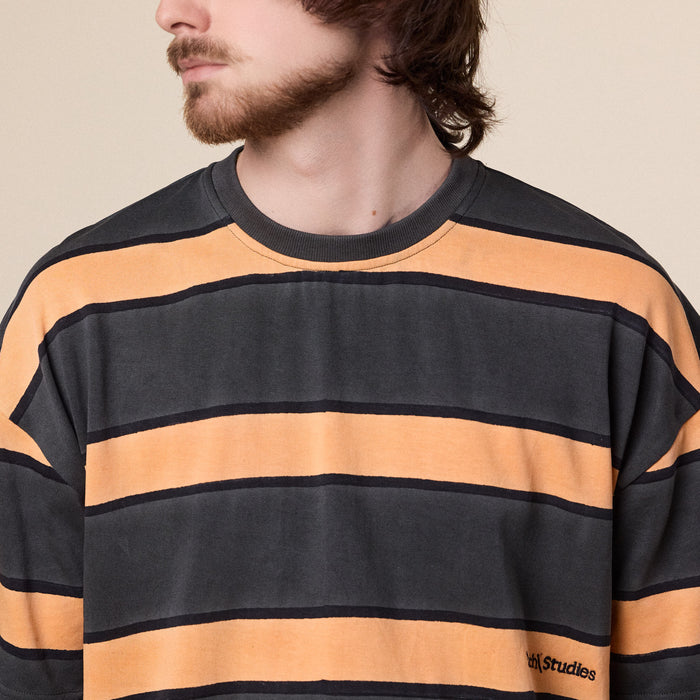 Earth\Studies - MS-114 Mission Control Stripe Tee - Magma Block Print