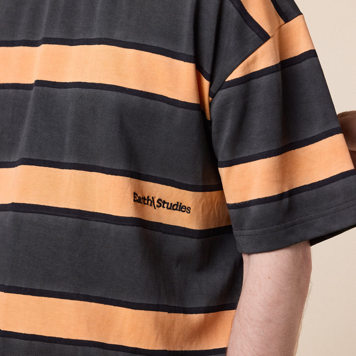 Earth\Studies - MS-114 Mission Control Stripe Tee - Magma Block Print