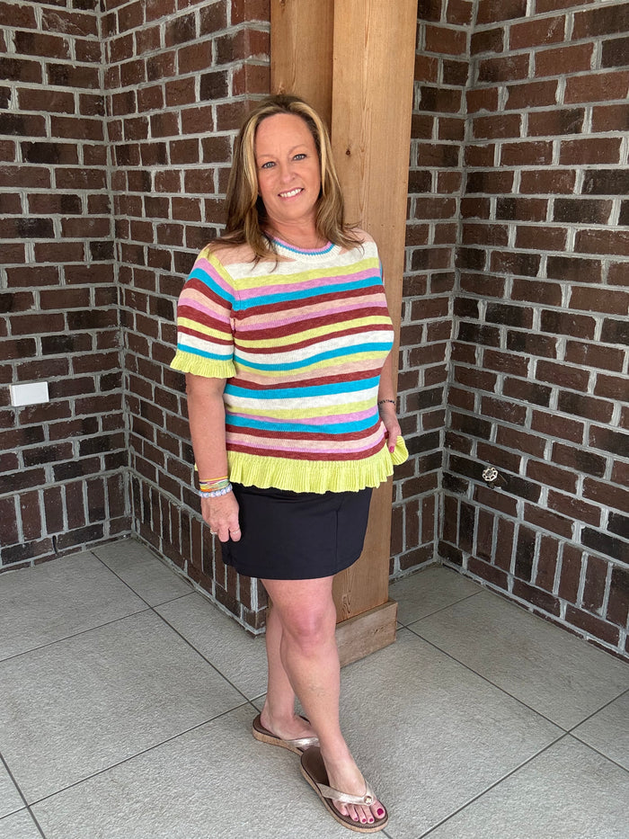 Easel Multi Color Knitted Sweater