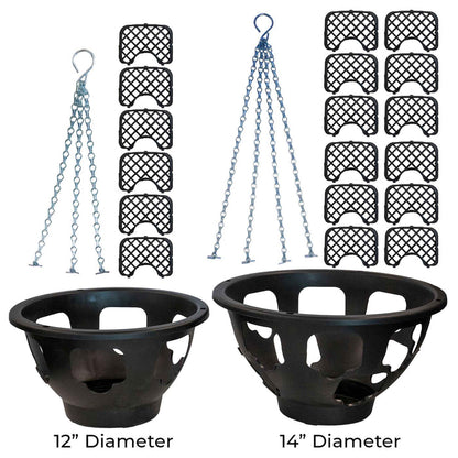 Easy Fill Hanging Basket in Black
