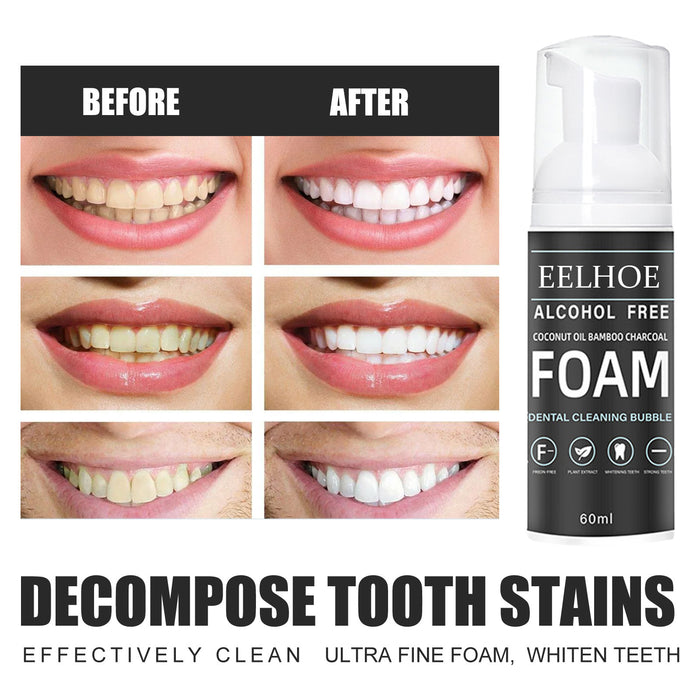 EELHOE Coconut Oil Bamboo Charcoal Mousse Foaming Toothpaste EELHOE COSMETICS