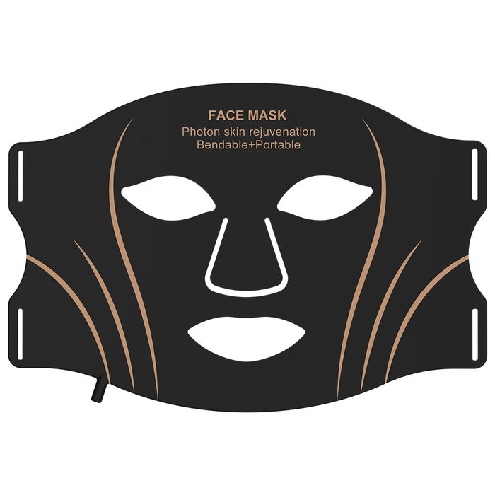 Led Light Mask Black Gold