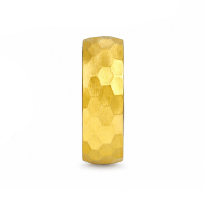 Emberwood Gold-Plated Stainless Steel Ring with Hardwood Inlay