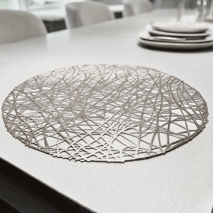 Emily Silver Round Placemat Accessories