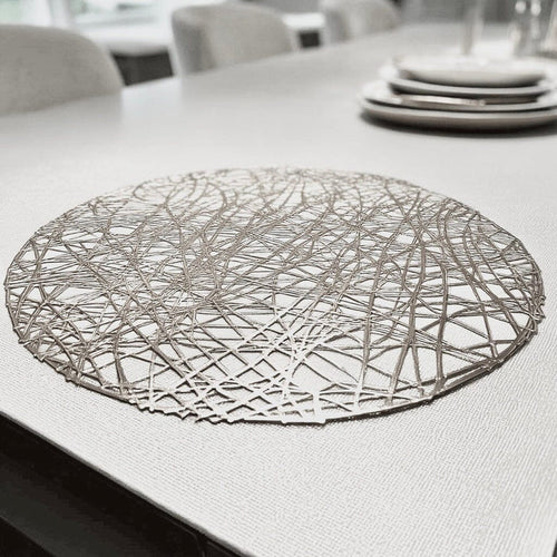 Emily Silver Round Placemat Accessories